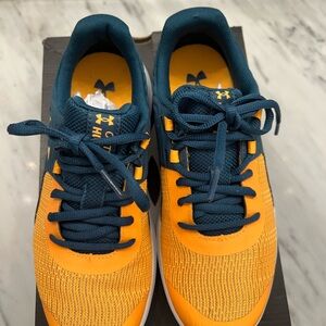 Under Armour Bold Orange and Grey Sneakers